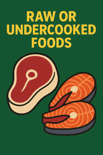 Raw or Undercooked Foods
